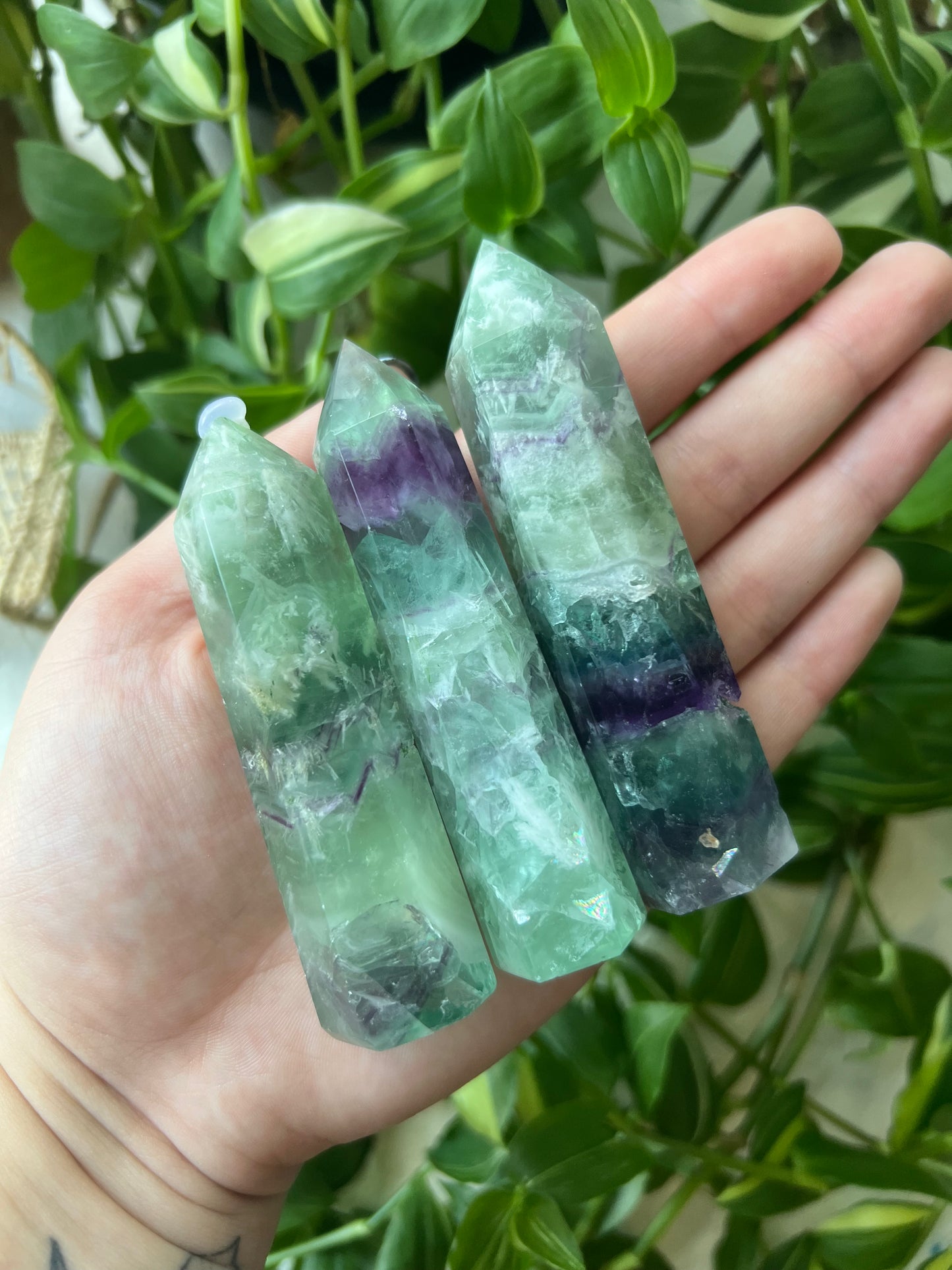 Feather Rainbow Fluorite Towers