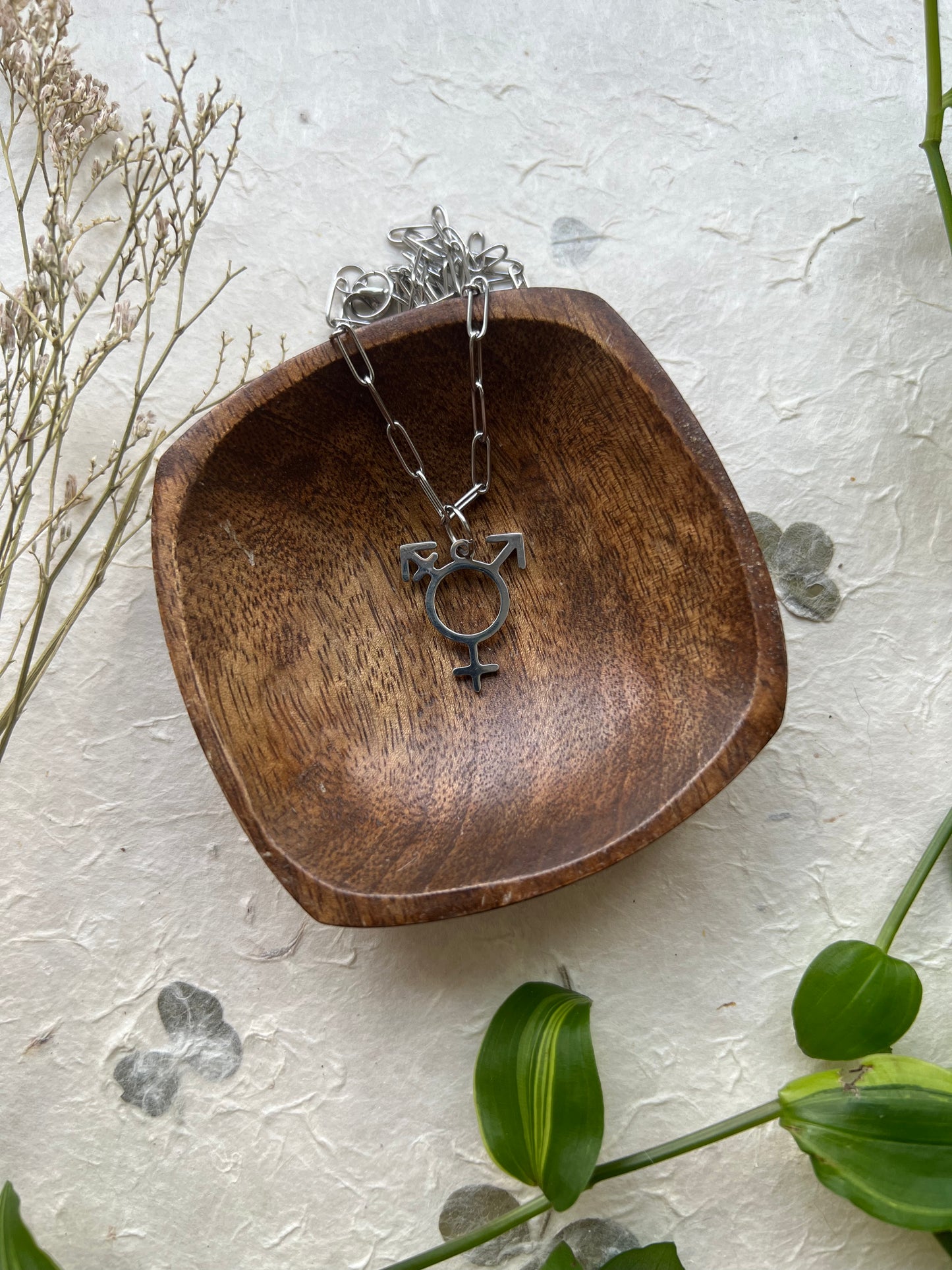 Collier de symbole trans