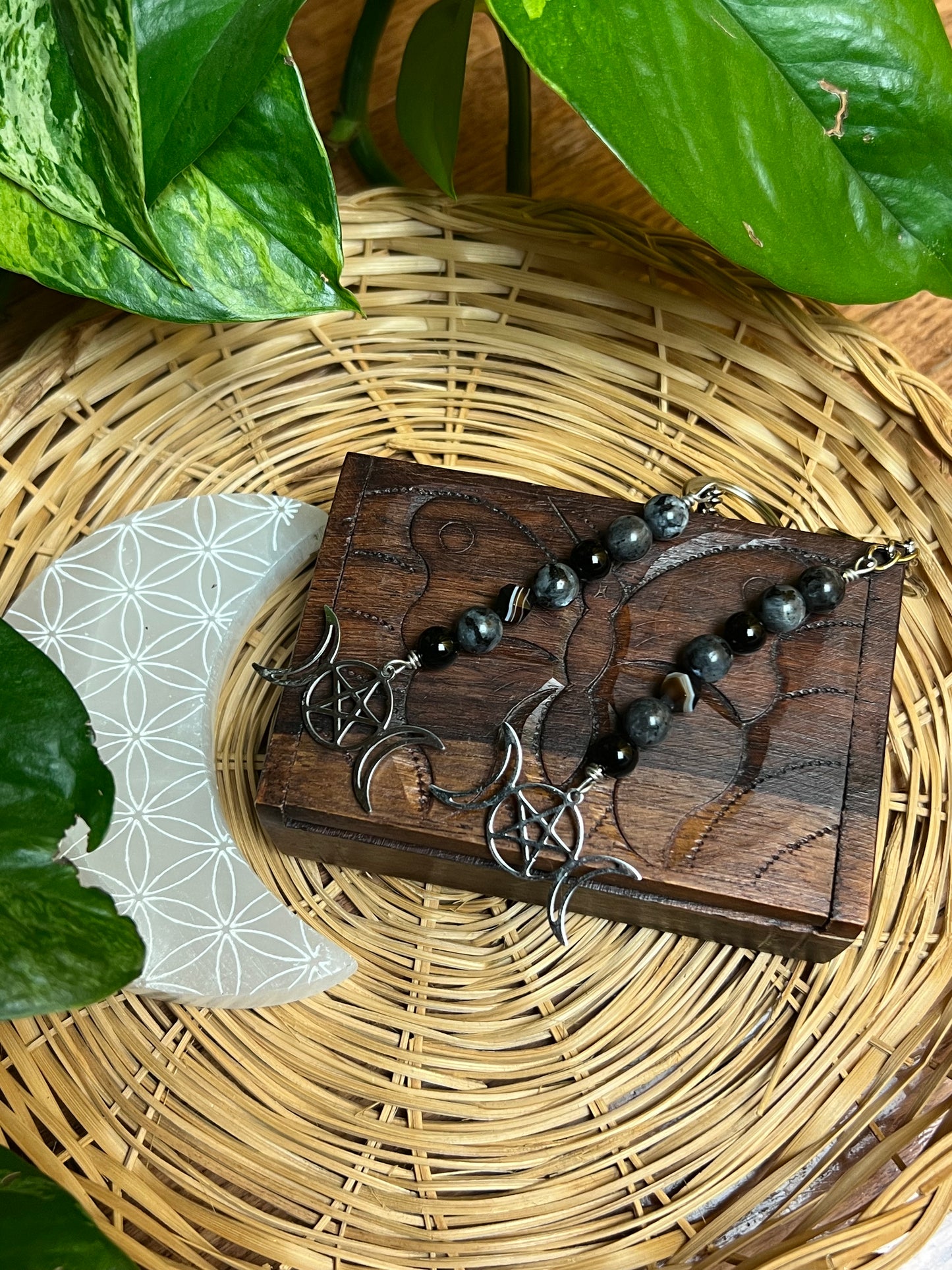 Triple Moon Witch Keychain