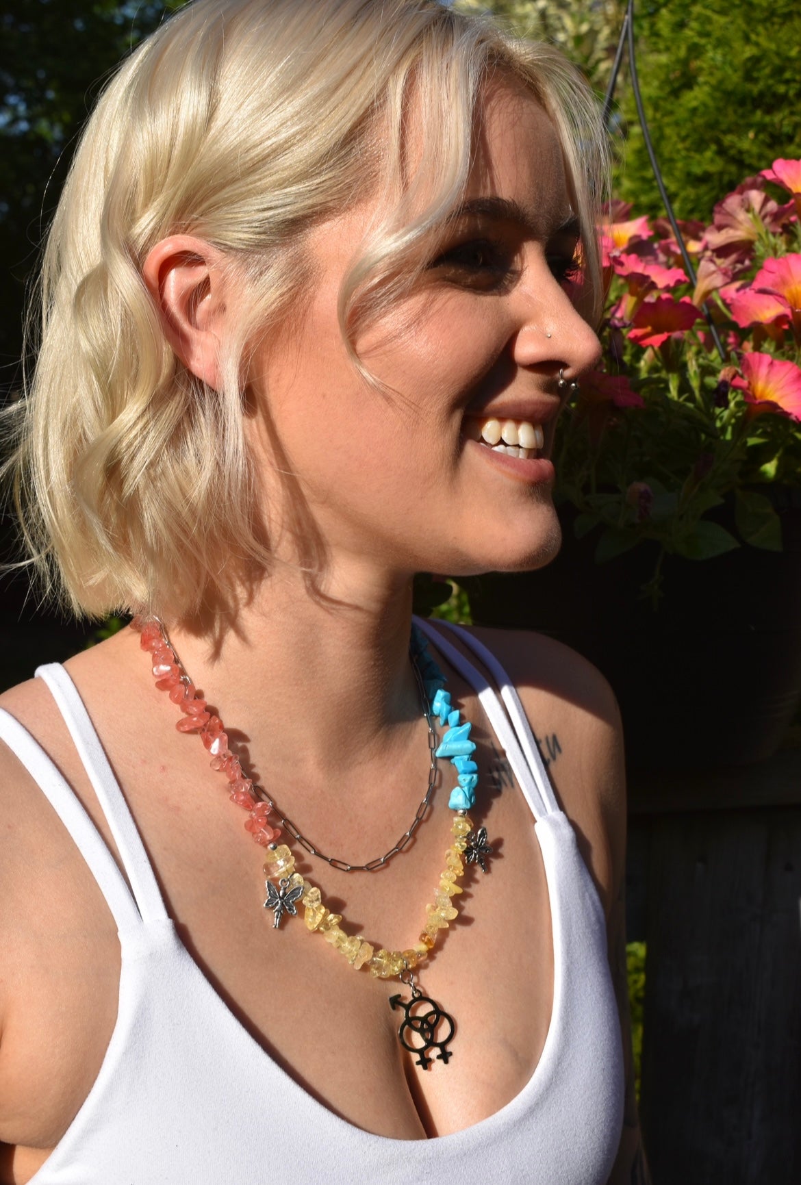 OOAK Pansexual Fairy Necklace