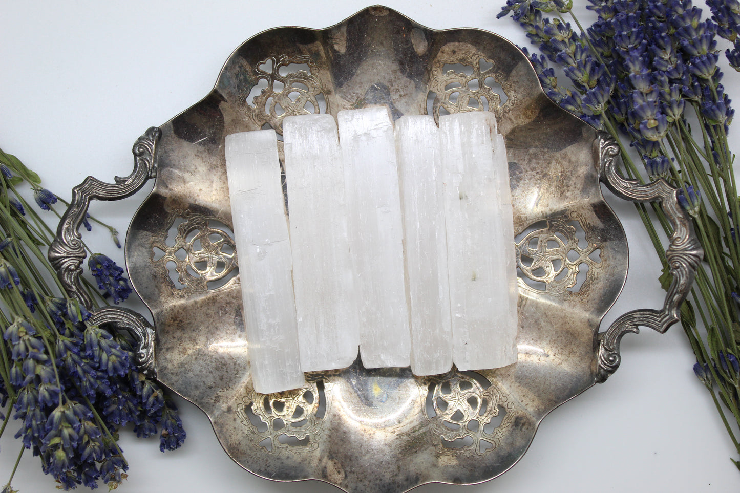 Selenite Satin Spar Stick 3"