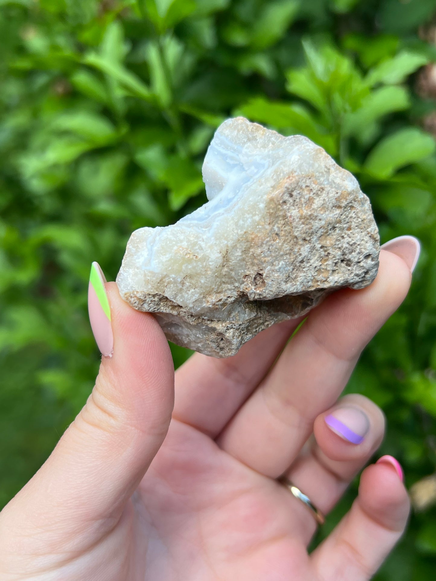 Druzy Blue Lace Agate Geode - B