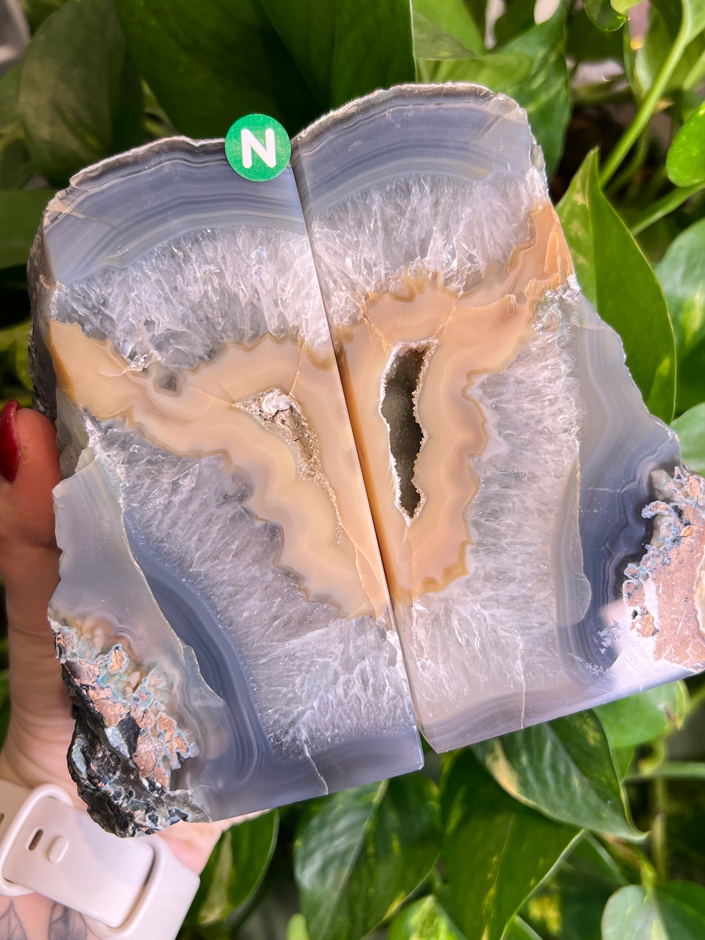 Agate Druzy Bookends - N