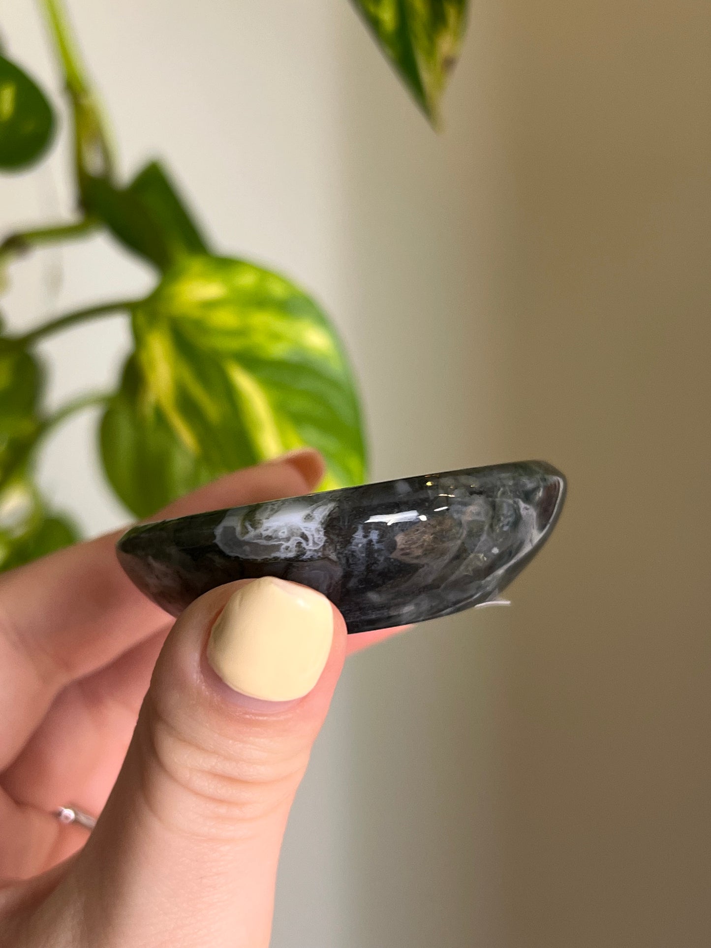 Moss Agate Dish - H