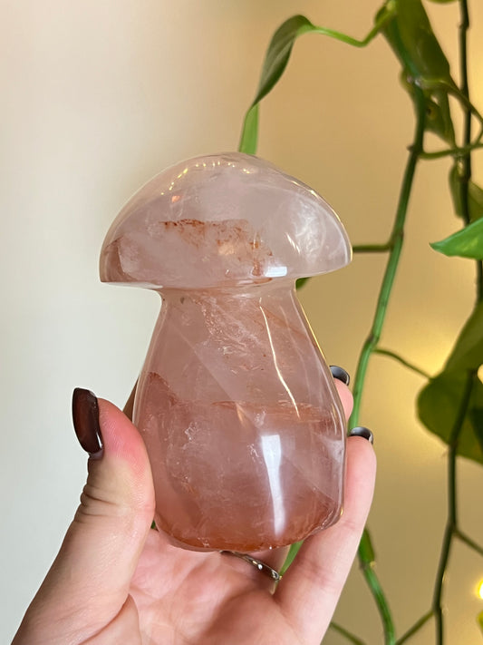Fire Quartz Large Mushroom