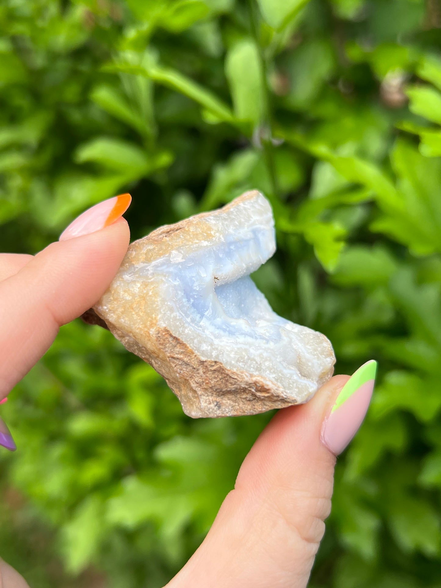 Druzy Blue Lace Agate Geode - B