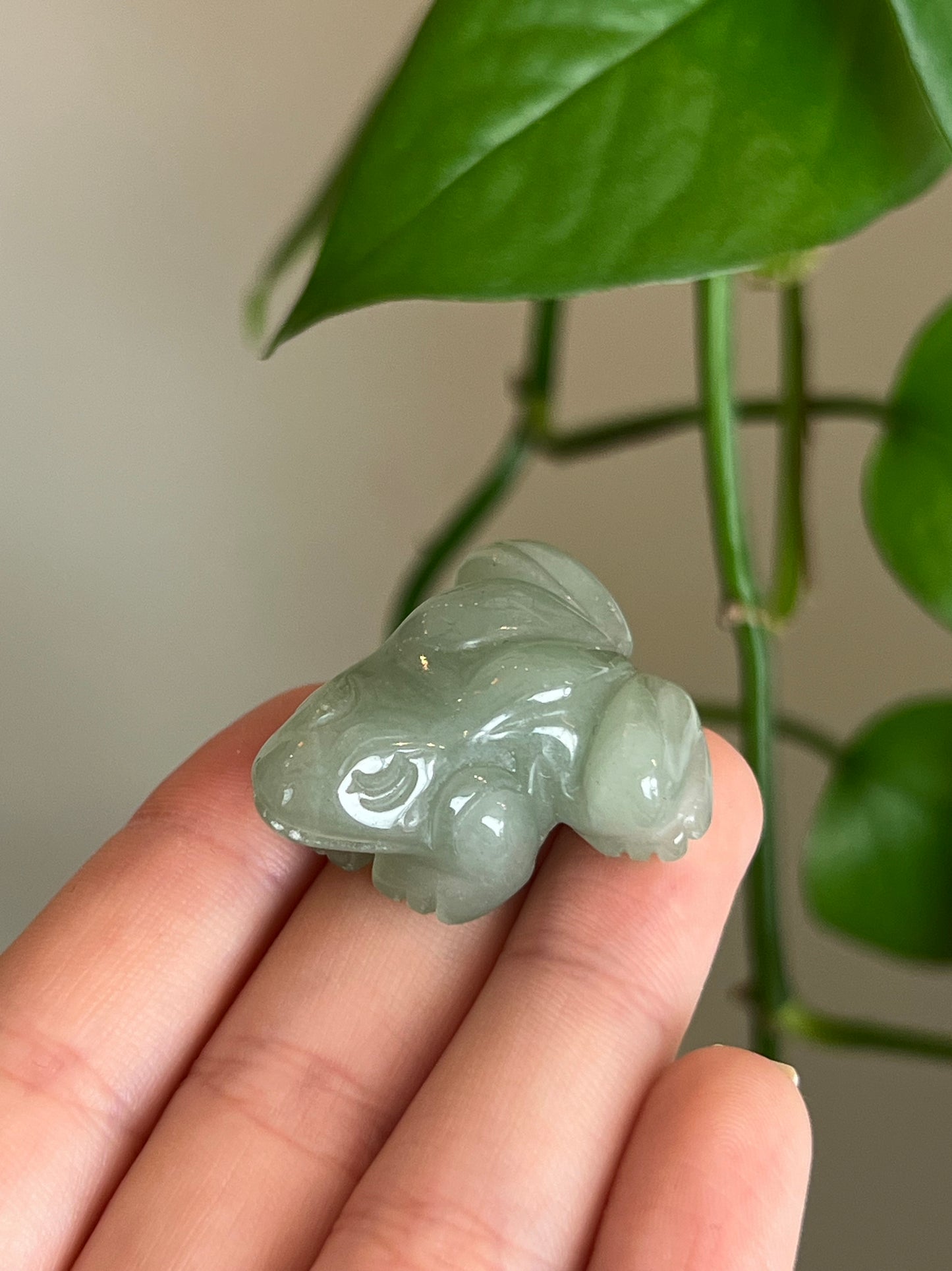 Green Aventurine Frog