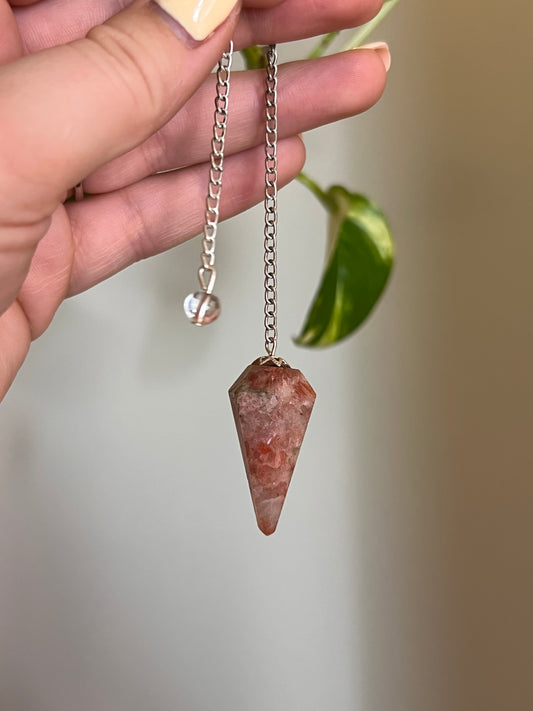 Sparkly Sunstone Pendulum