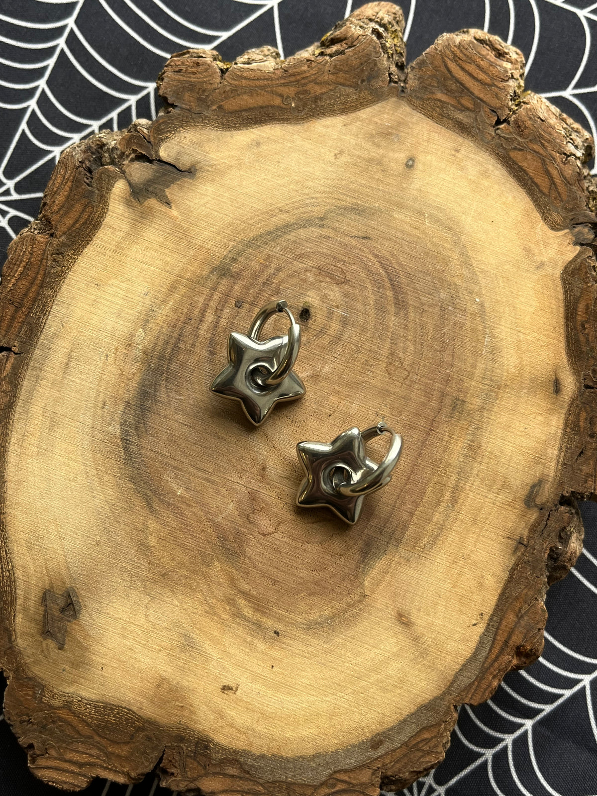Asteria Silver Hoop Earrings