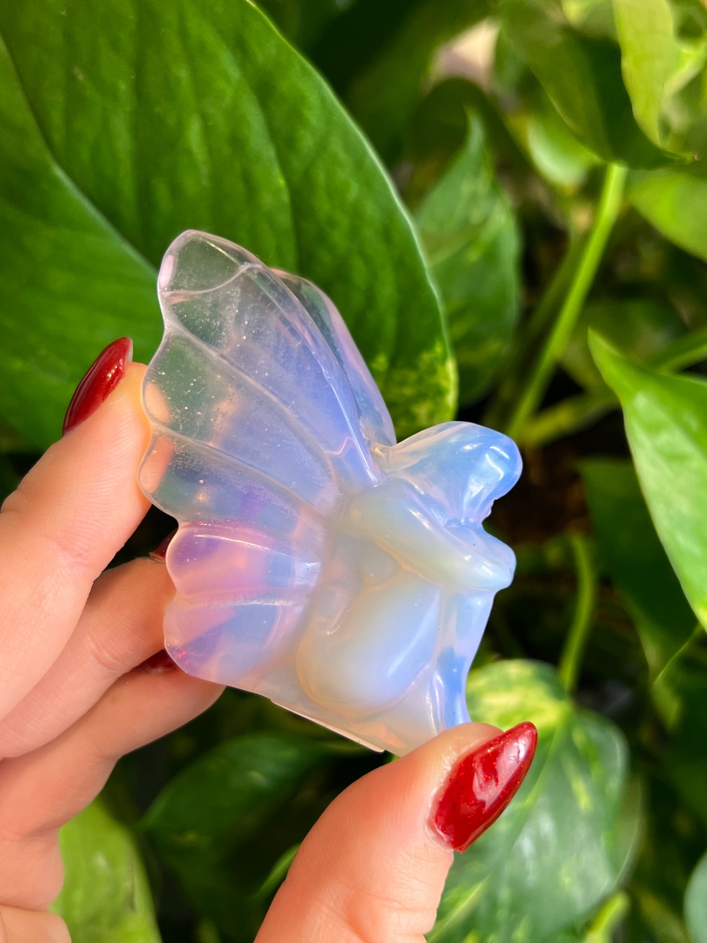 Pink Opalite Glass Fairy