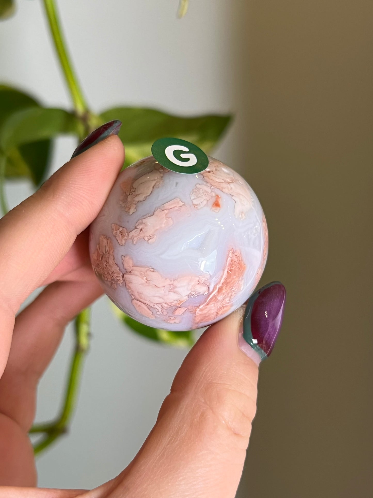 Cotton Candy Agate Sphere - G