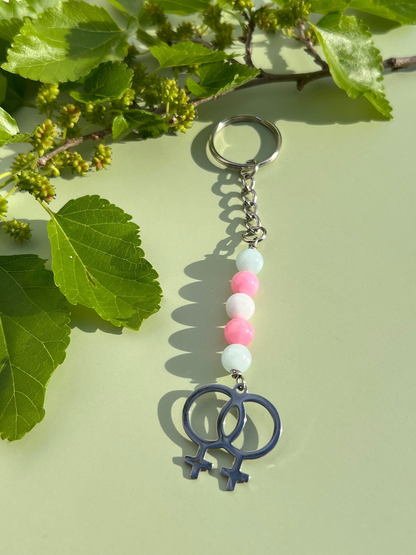 Trans Lesbian Keychain 🏳️‍⚧️