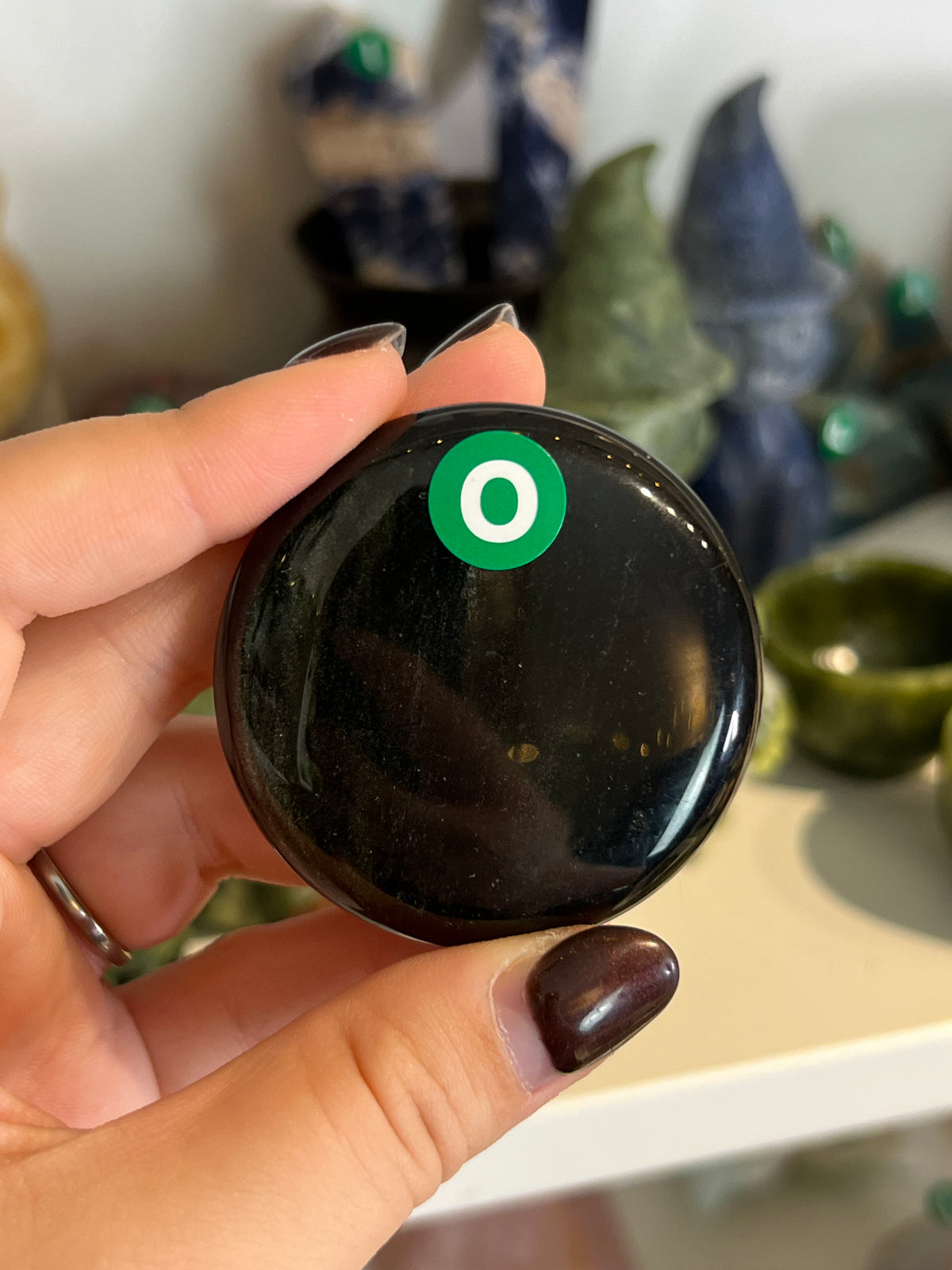 Gold Sheen Obsidian Flat Stone - O