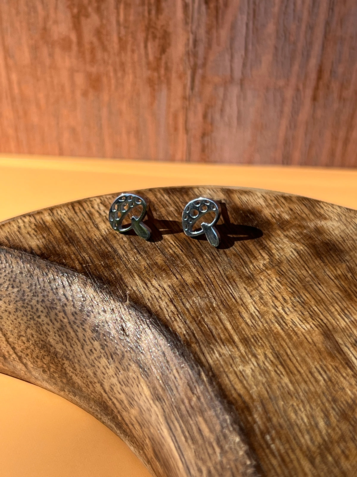 Mushroom Silver Stainless Studs 🍄