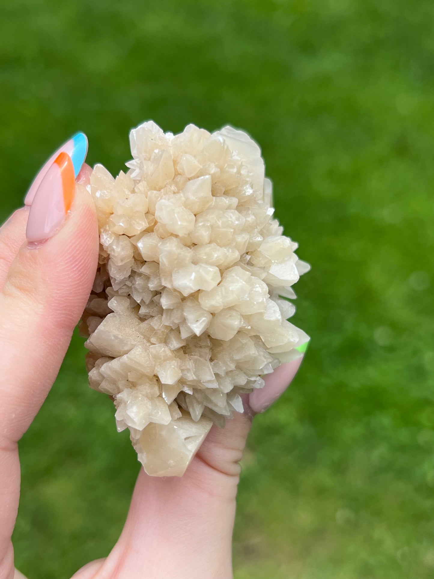 Yellow Dogtooth Calcite Cluster