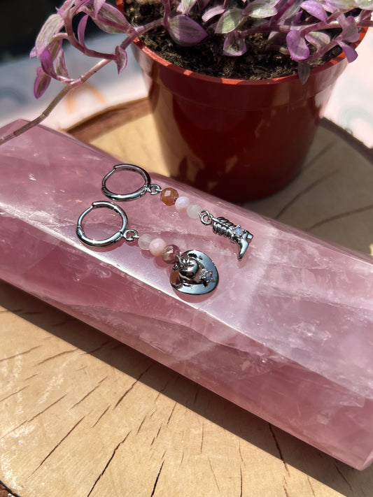 Pink Pony Club Silver Earrings