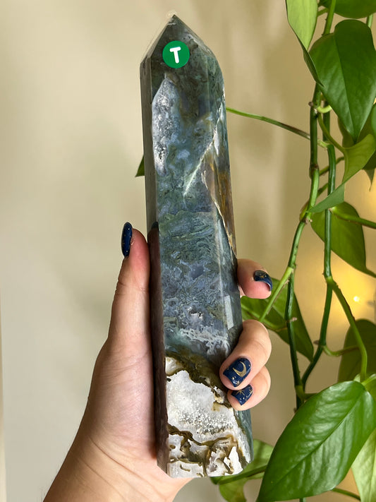 Moss Agate Large Statement Tower - T
