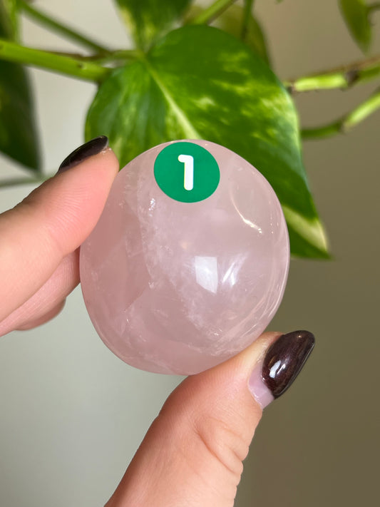 Rose Quartz Palm Stone - 1
