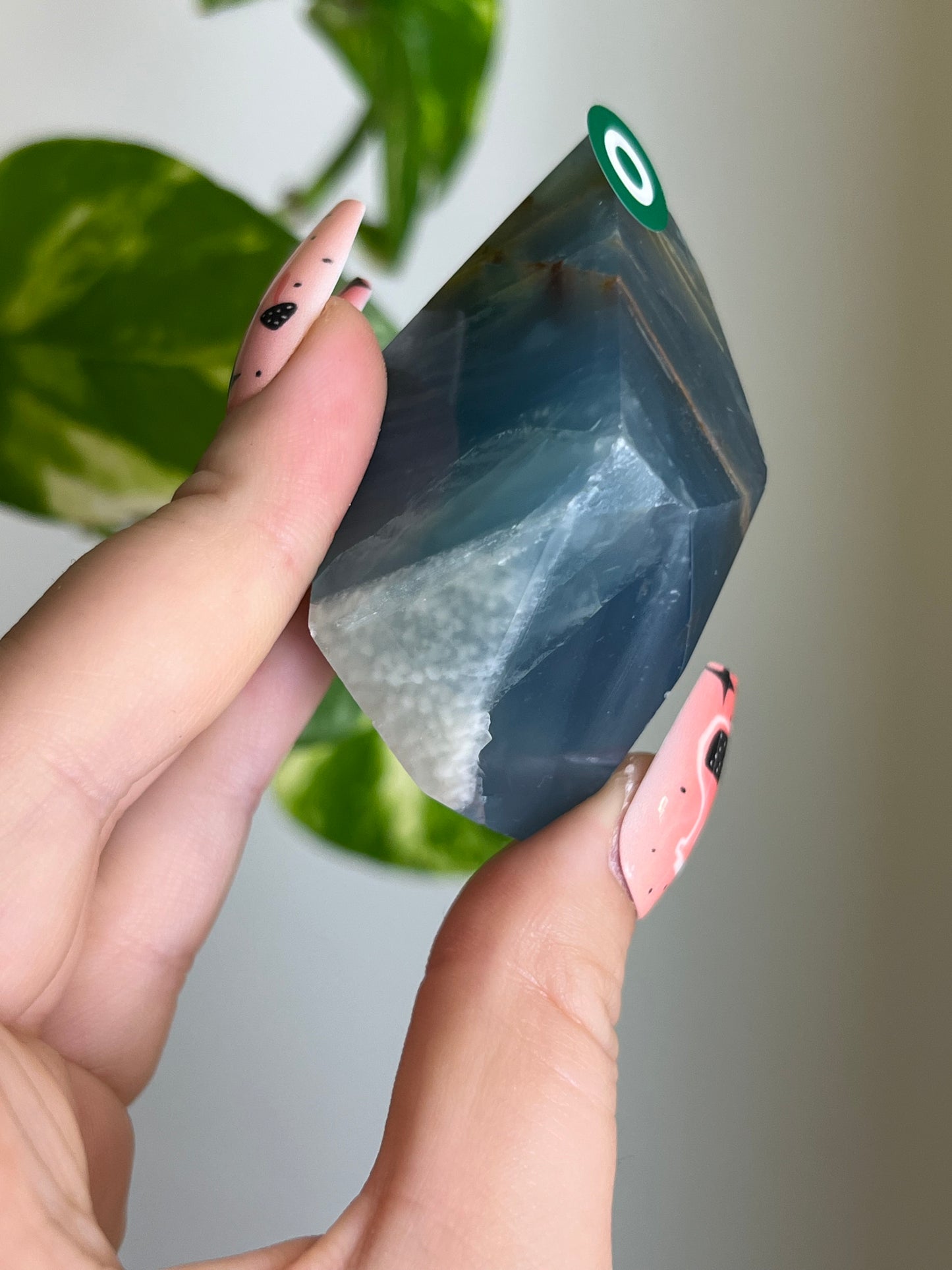Blue Lemurian Aquatine Calcite Gusher - O🍬