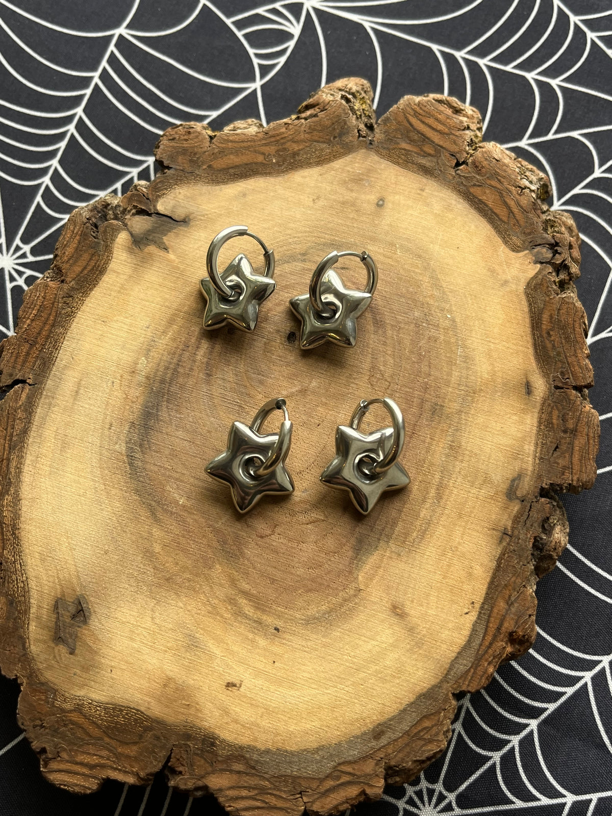 Asteria Silver Hoop Earrings