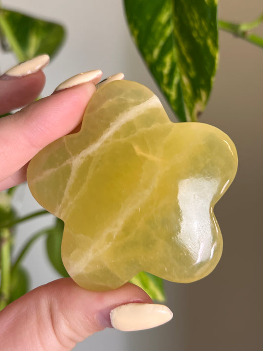 Lemon Calcite Groovy Flower - Intuitively Chosen 🍋