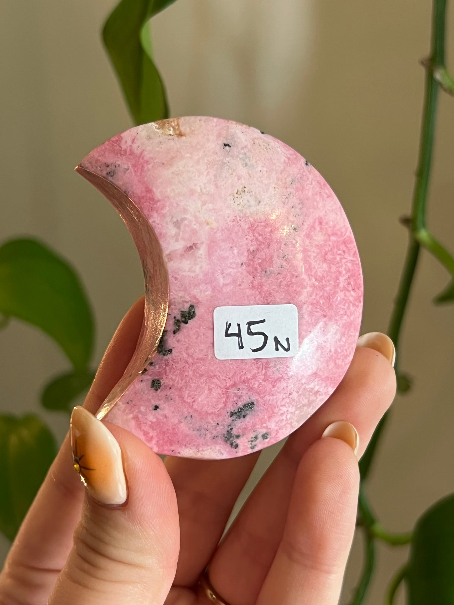 Peruvian Rhodonite Moon Stand - N