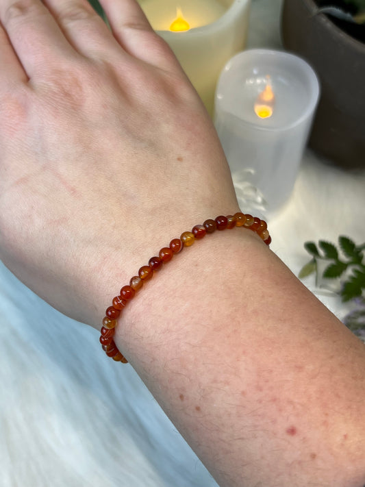 Carnelian 4mm Bracelet