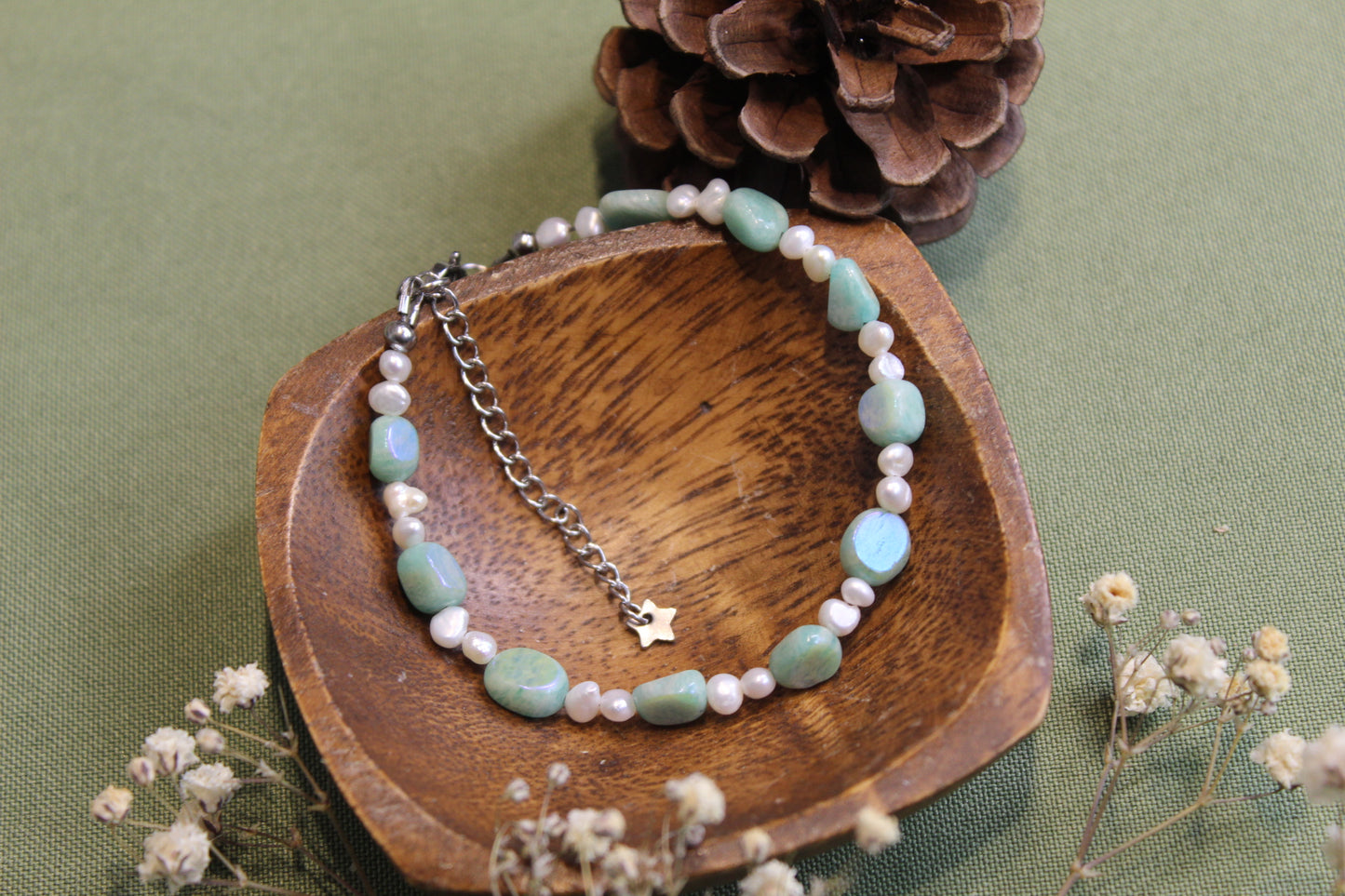 Aura Amazonite & Pearl Bracelet