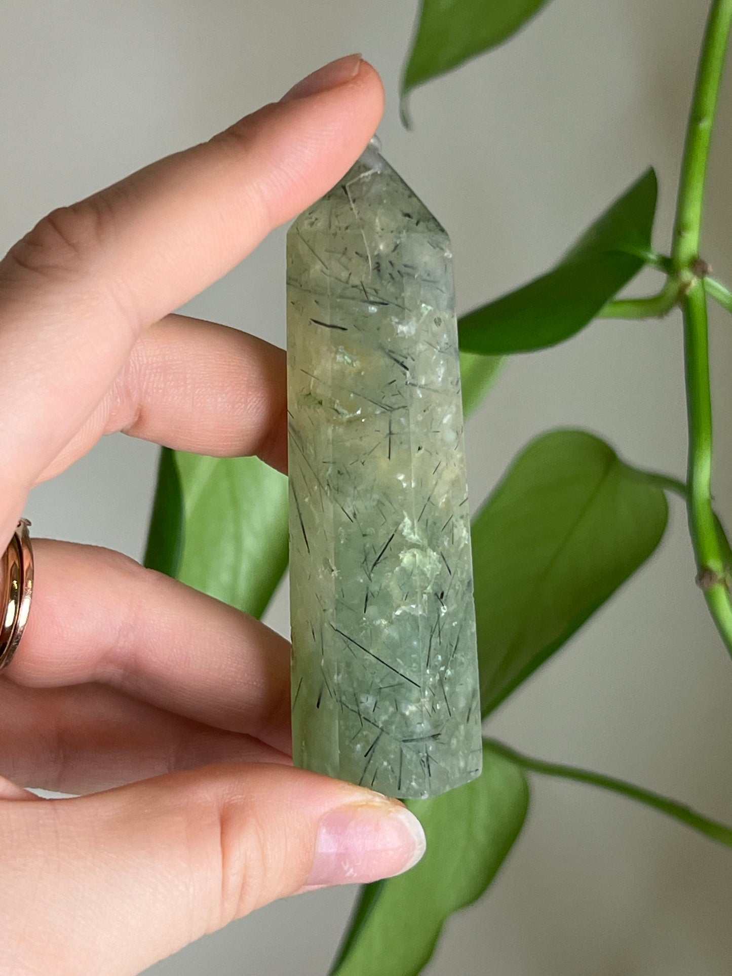 Prehnite with Epidote Tower