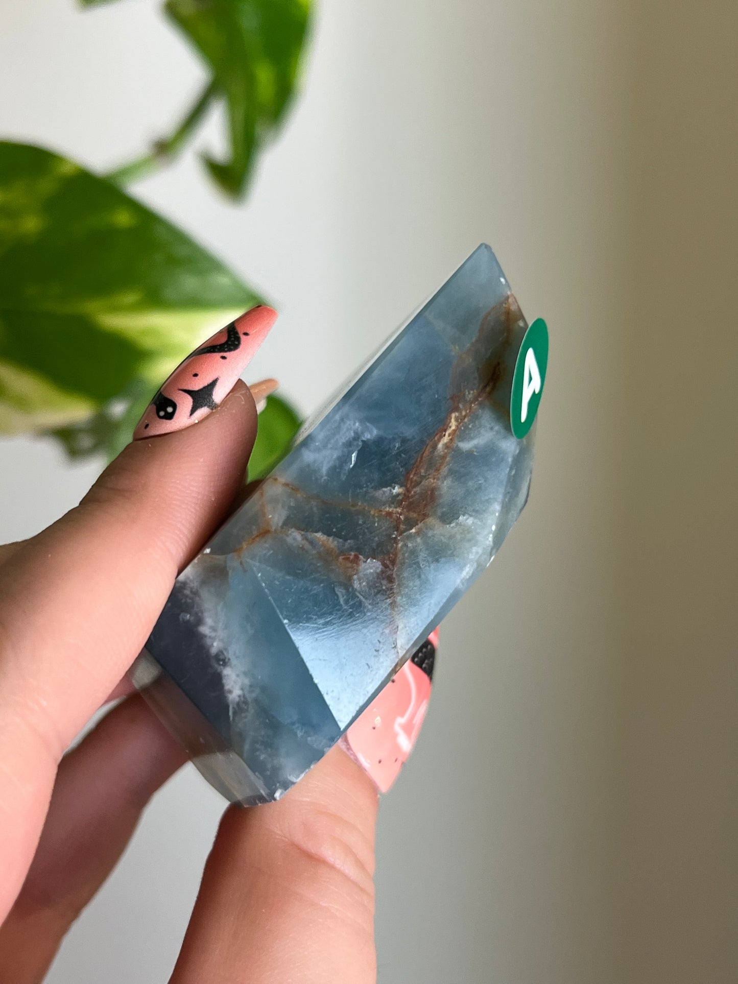 Blue Lemurian Aquatine Calcite Gusher - A 🌊