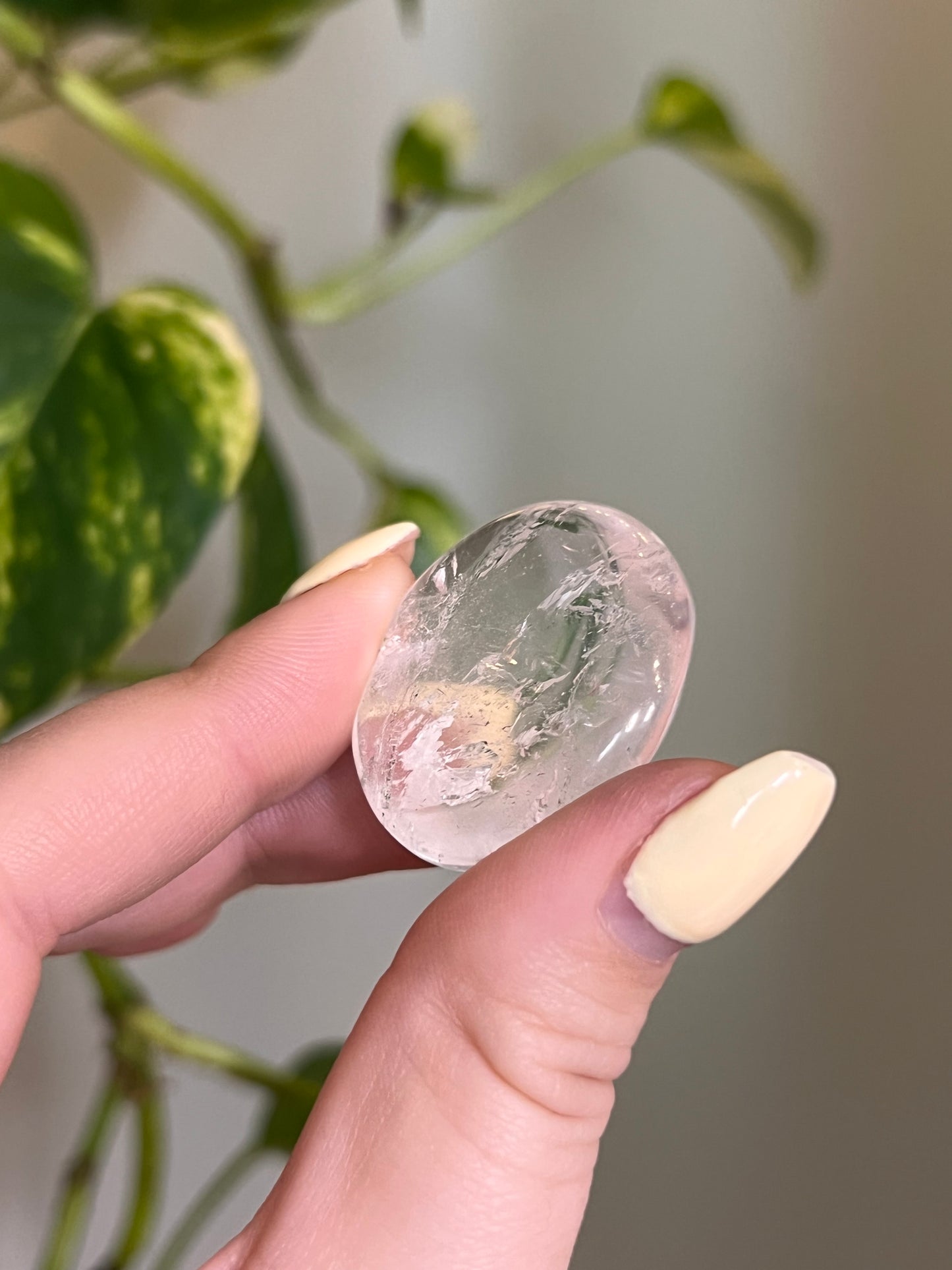 Clear Quartz Button