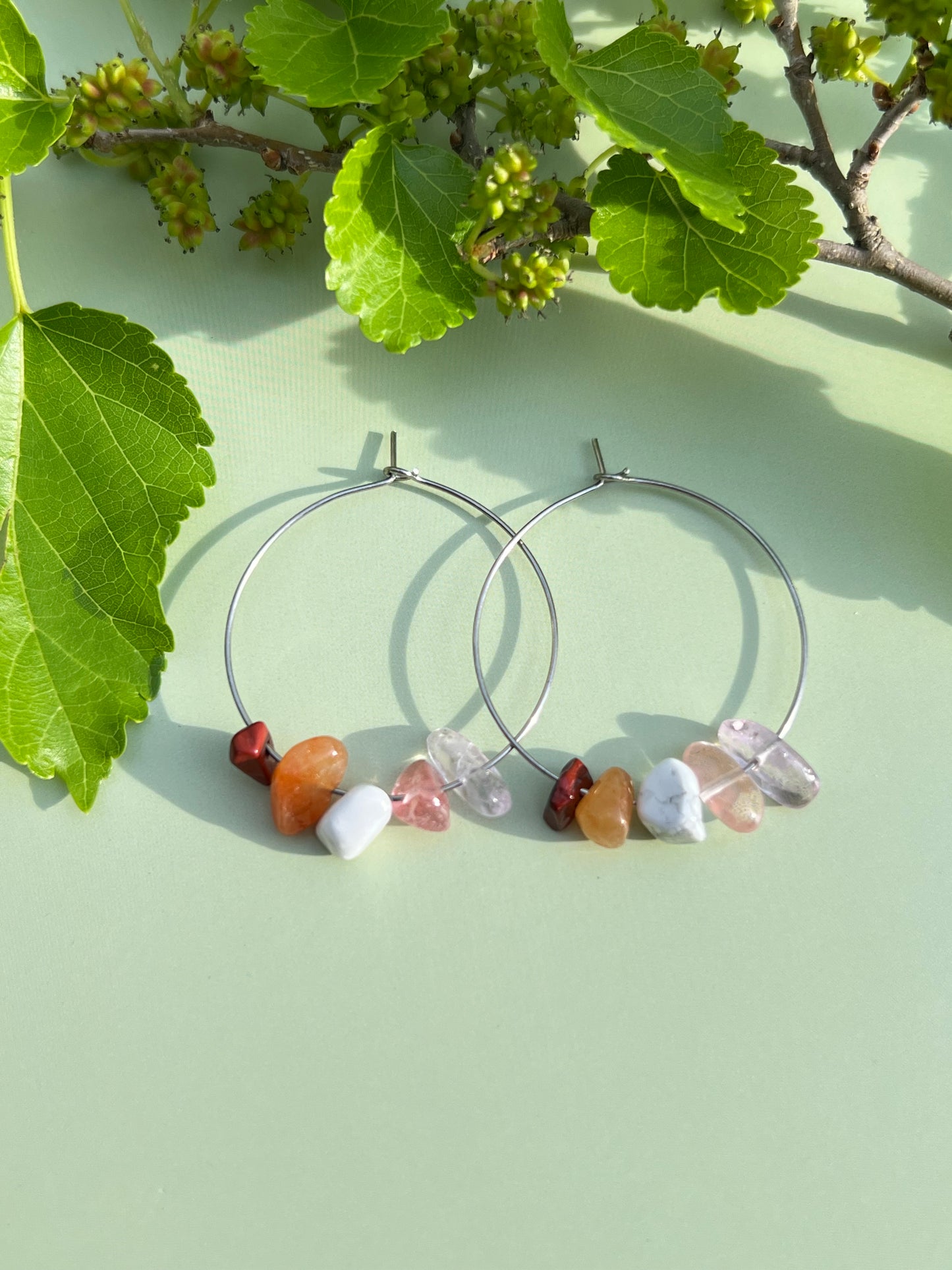Lesbian Pride Flag Hoop Earrings
