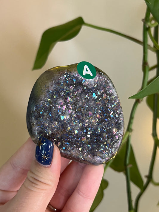 Aura Amethyst Cluster Polished Sides - A