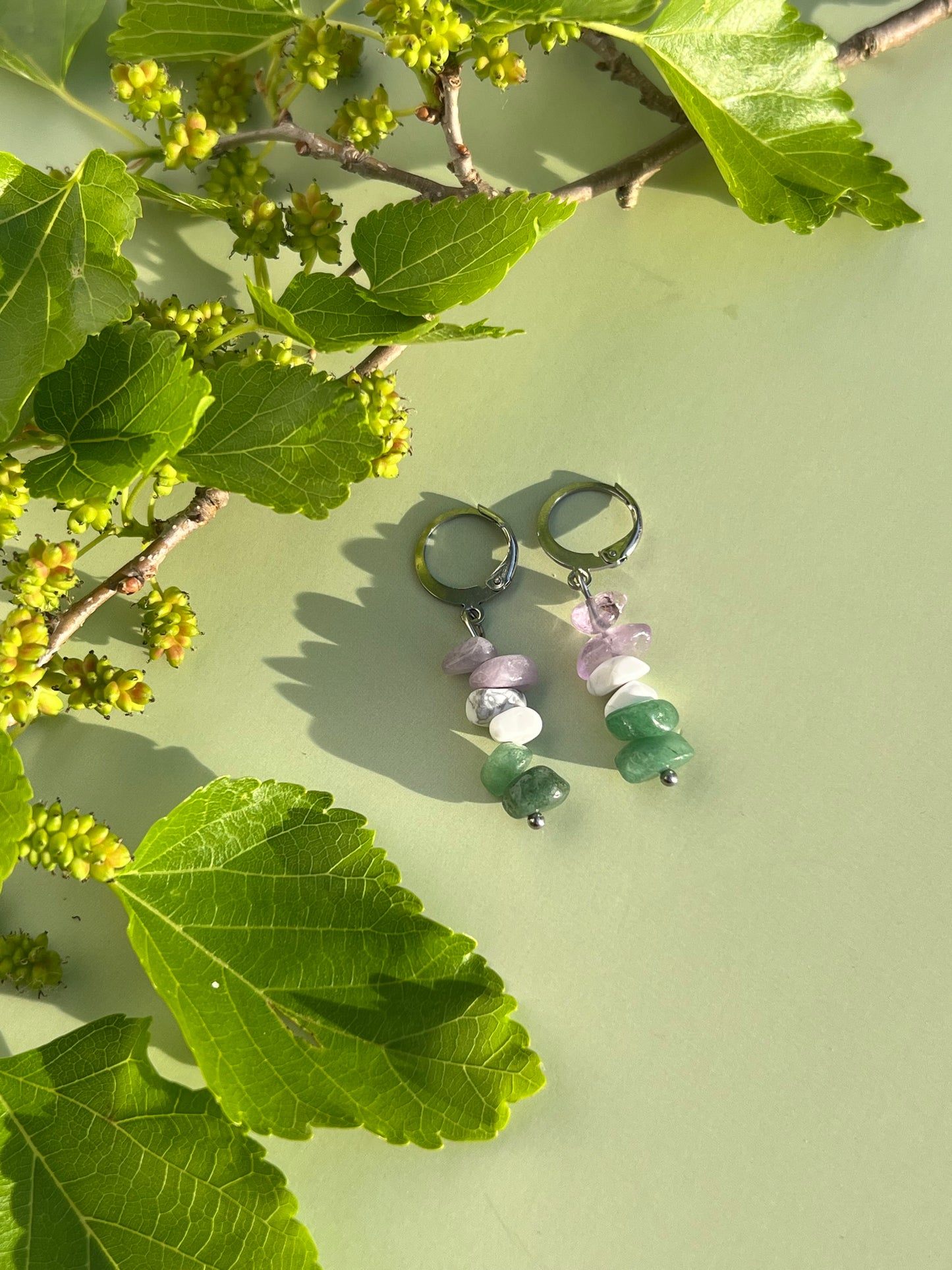 Genderqueer Pride Flag Huggie Earrings