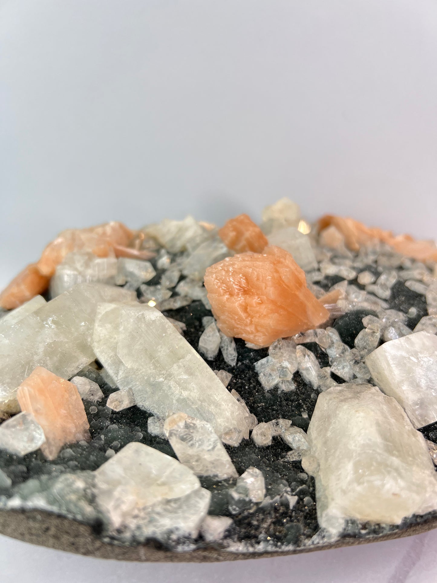 Apophyllite x Stilbite x Chalcedony Cluster - Statement Piece