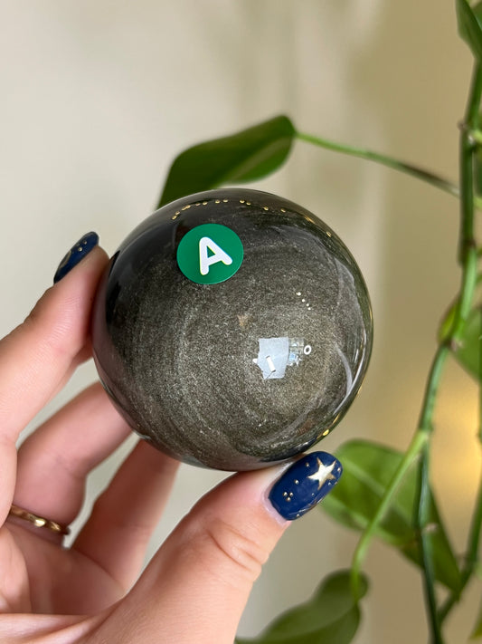 Gold Sheen Obsidian Sphere - A