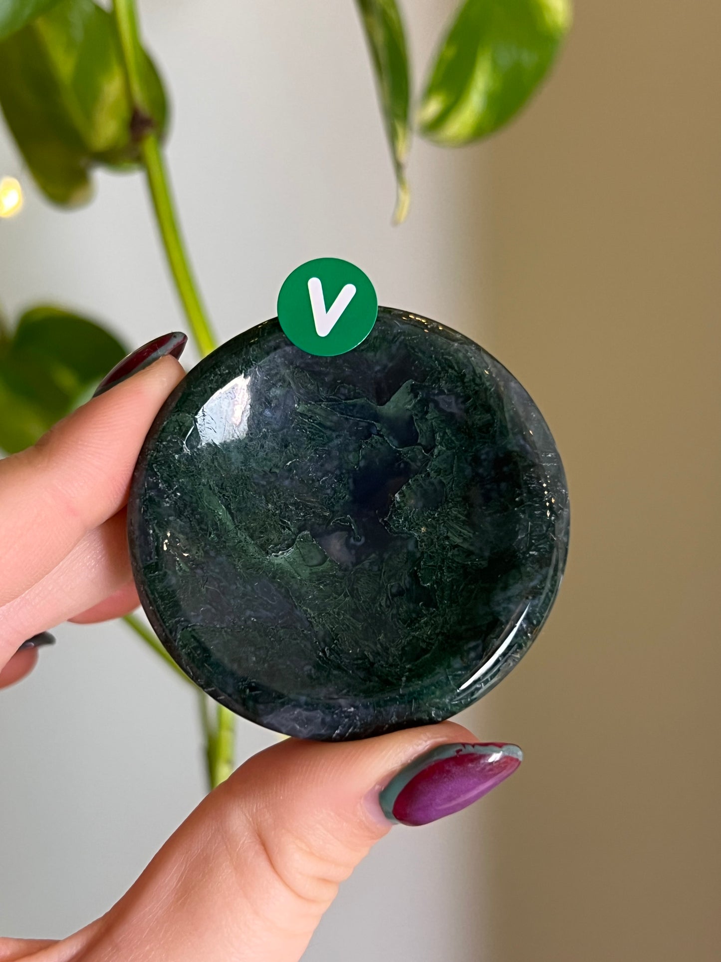Moss Agate Dish - V