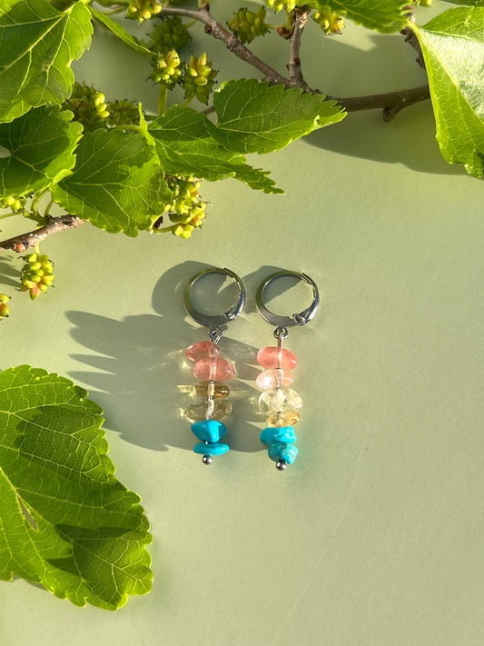 Pansexual Pride Flag Huggie Earrings