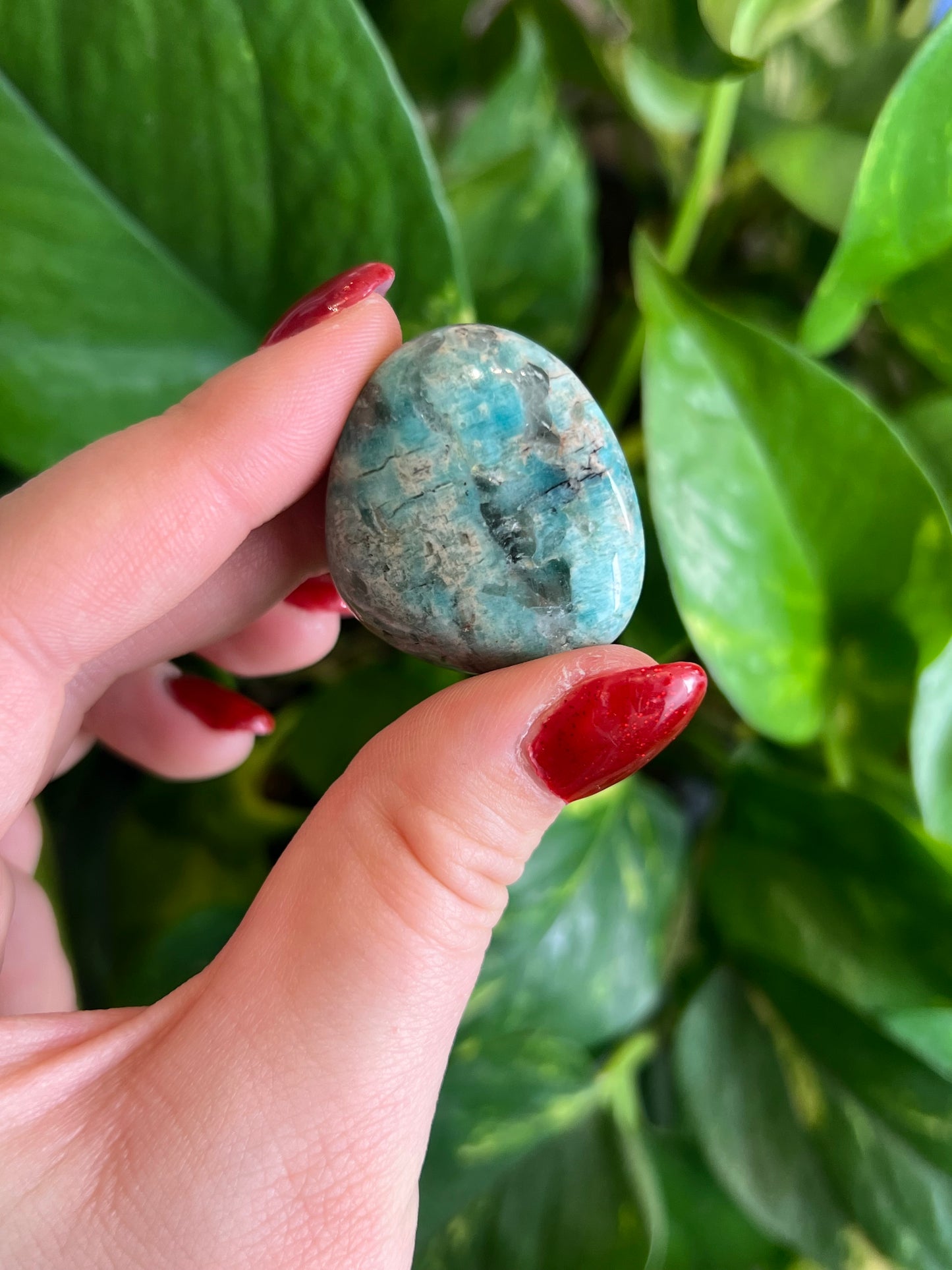 Amazonite x Smoky Quartz Tumbled