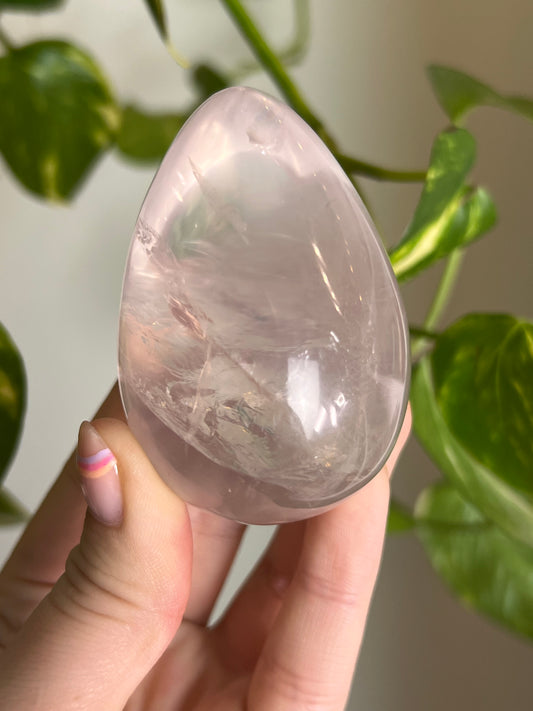 Girasol Moon Rose Quartz Egg - V