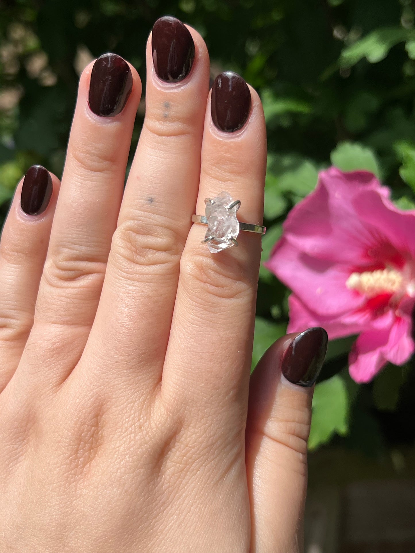 Herkimer Diamond Sterling Silver Ring | Size 5