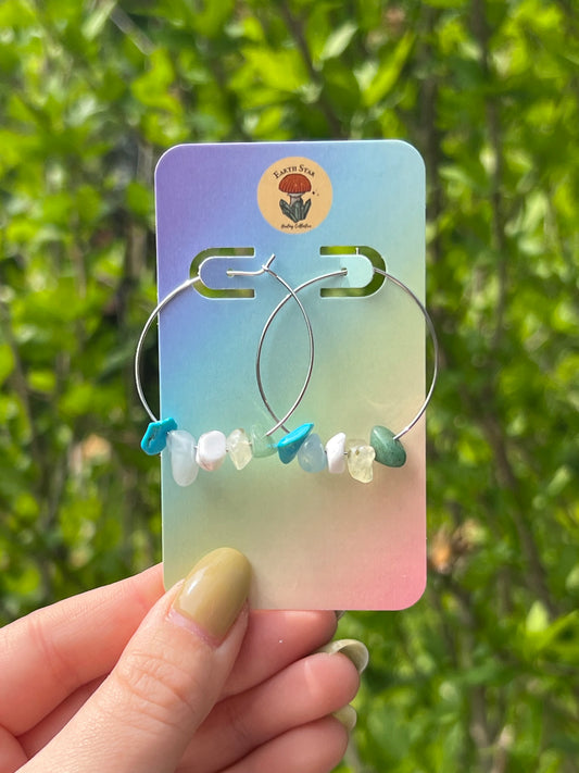 Gay/Achillean Pride Flag Hoop Earrings