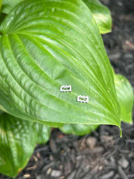 Aquarius Silver Zodiac Sign Studs ♒️