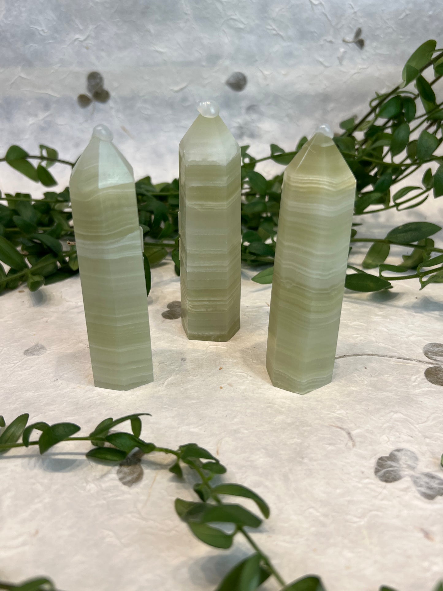 Green Banded Onyx Tower