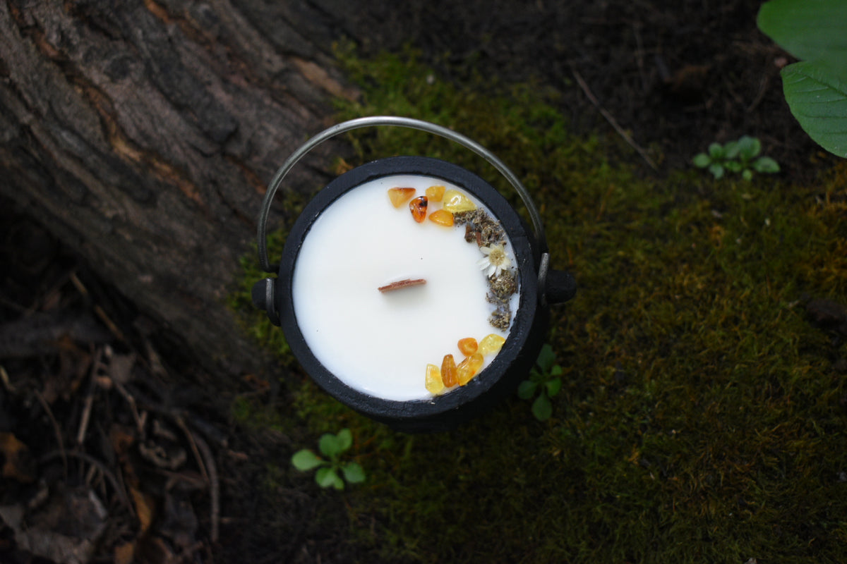 Samhain Spirits Cauldron Candle | Pumpkin + Sandalwood 🎃