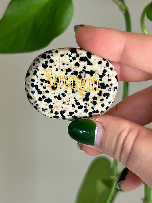 Dalmatian Jasper Affirmation Stone - Strength