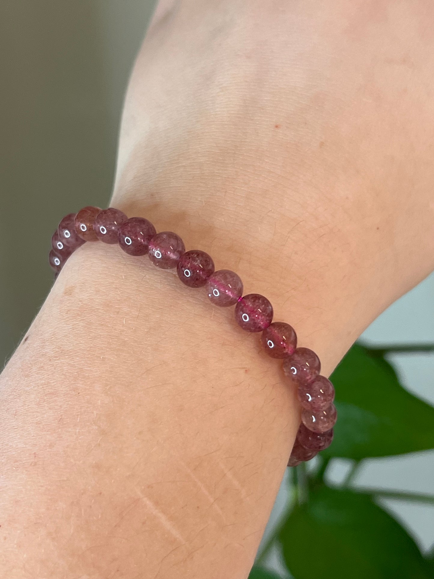 Strawberry Quartz 6mm Bracelet