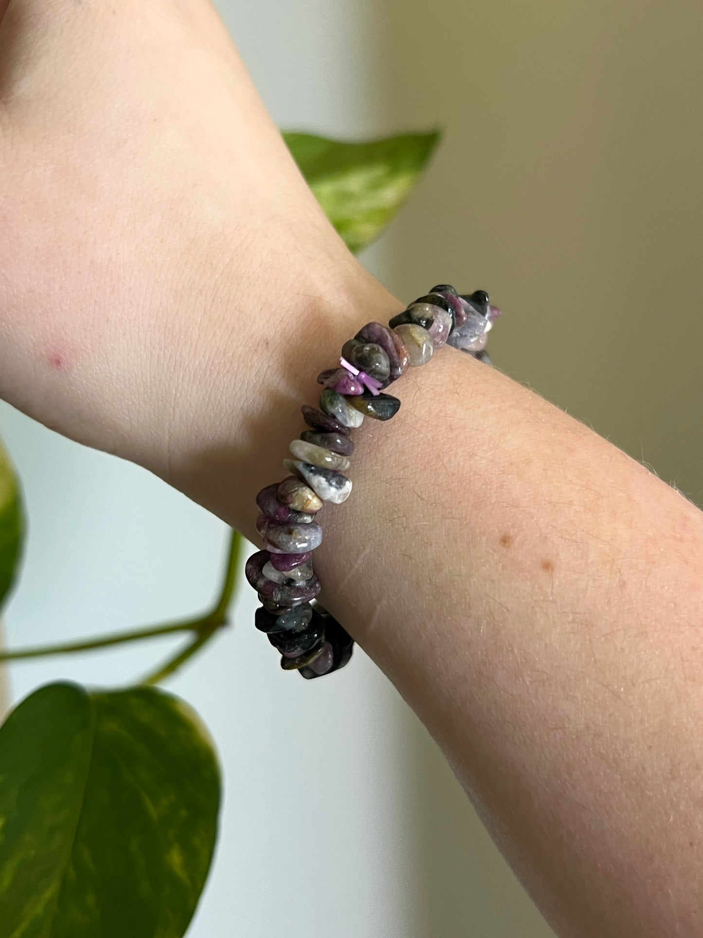 Multi Tourmaline Chip Bracelet