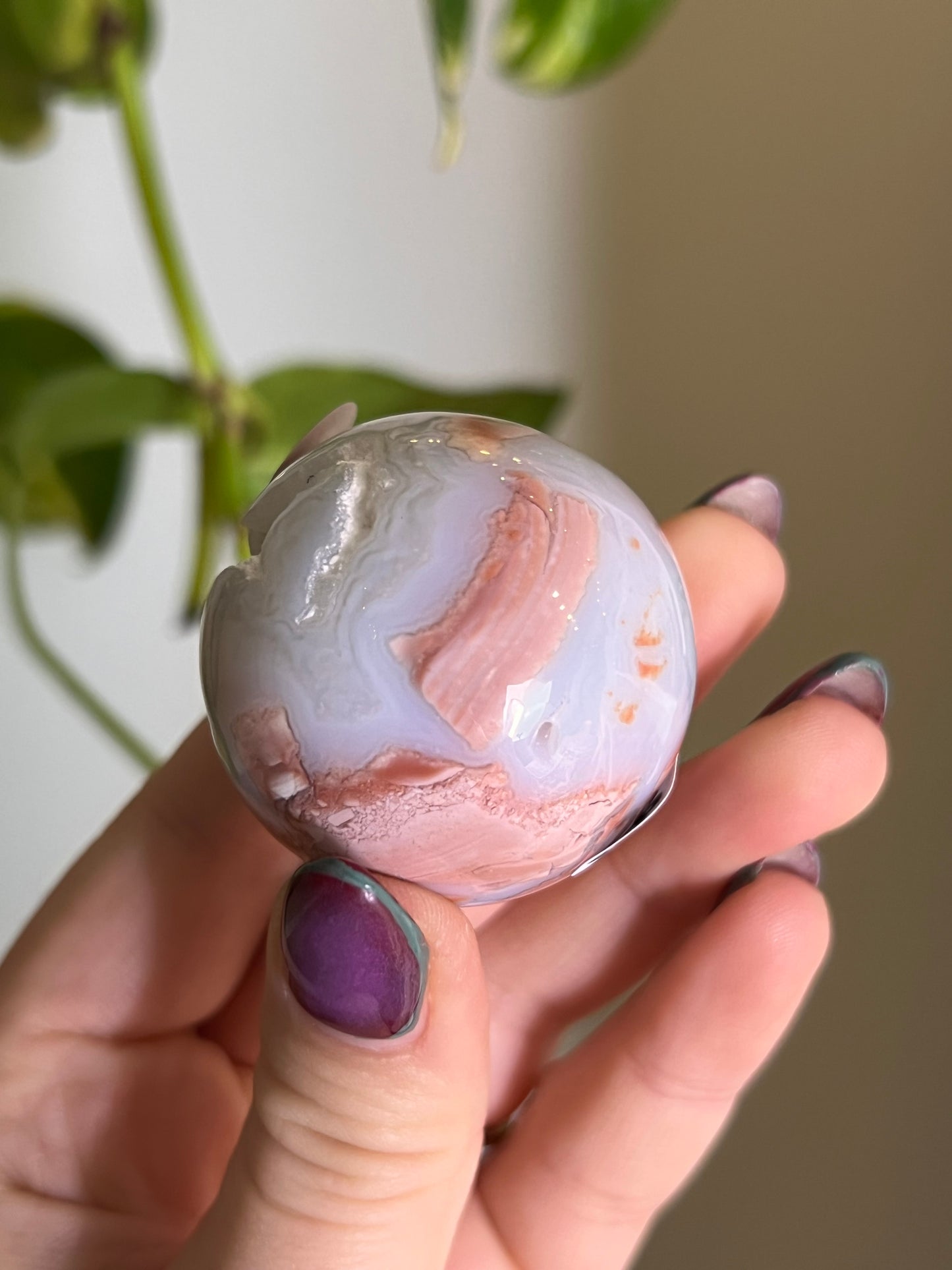 Cotton Candy Agate Sphere - S