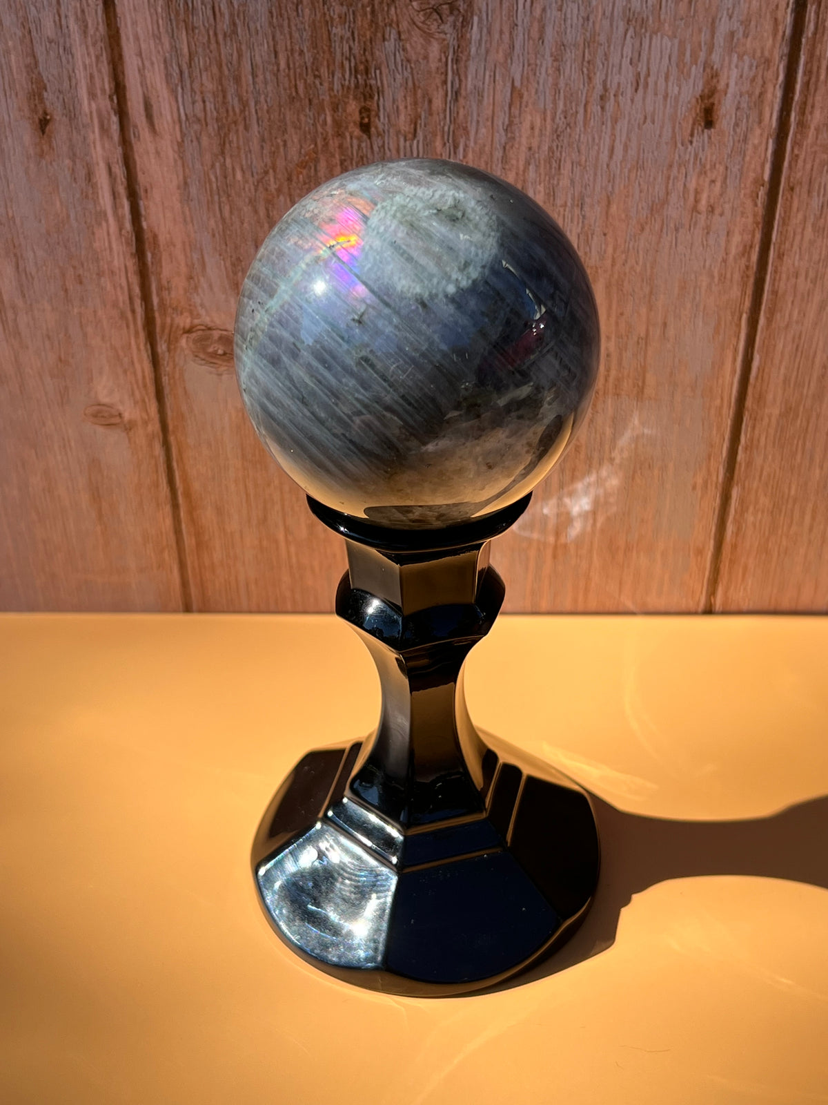 Black Witchy Altar Ceramic Sphere Stand